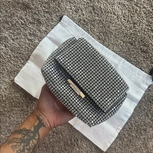 Ted Baker Crystal-Embellished Chain Strap Clutch